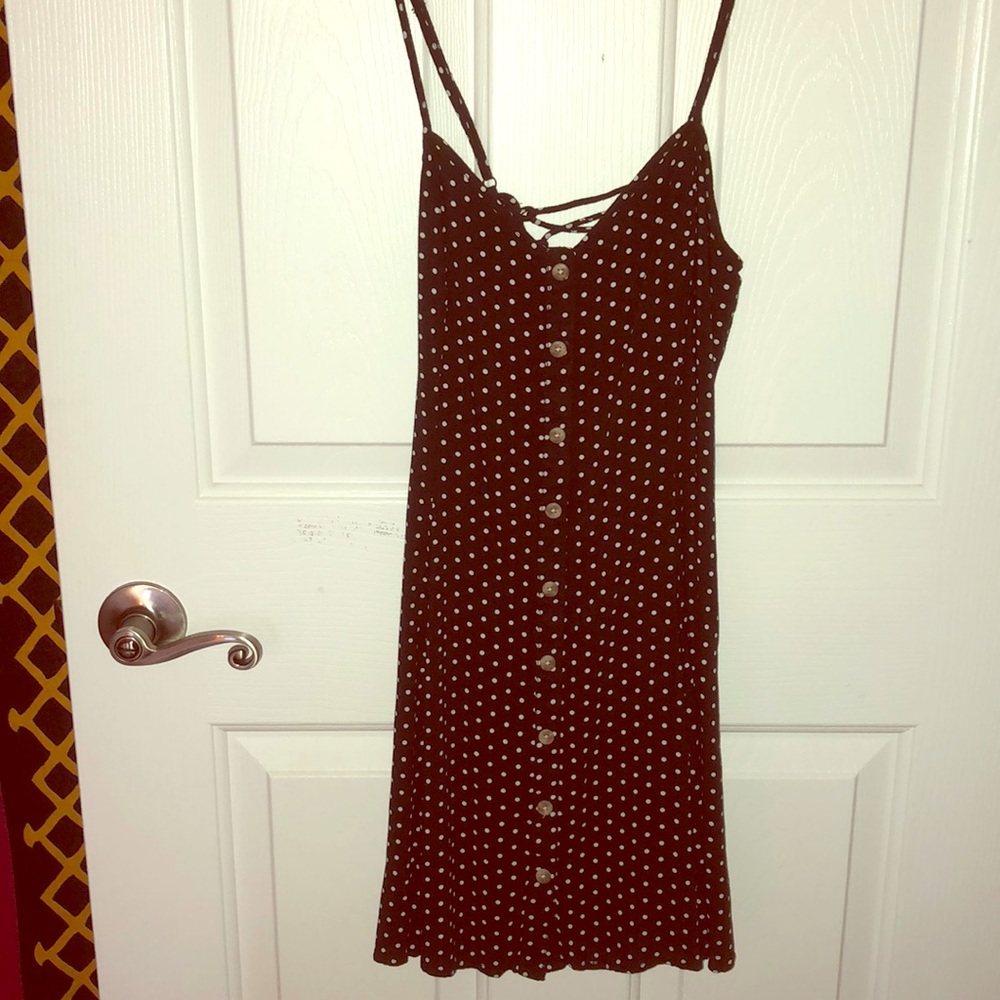 Black and white polka dot dress